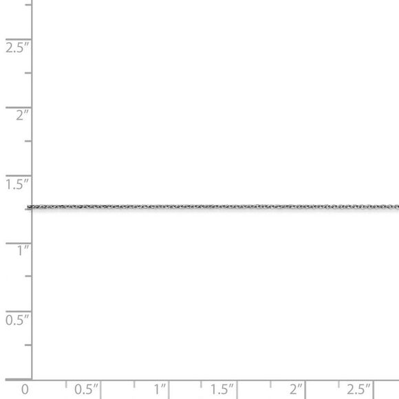 Children's 0.6mm, 14k White Gold, D/C Cable Chain Necklace, 14 Inch - Picture 5 of 8